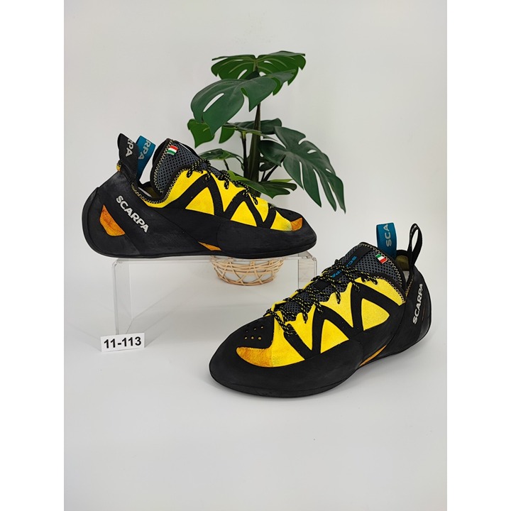 Scarpa Men's Vapor Lace Black and Yellow Climbing Shoe Size 11 US
