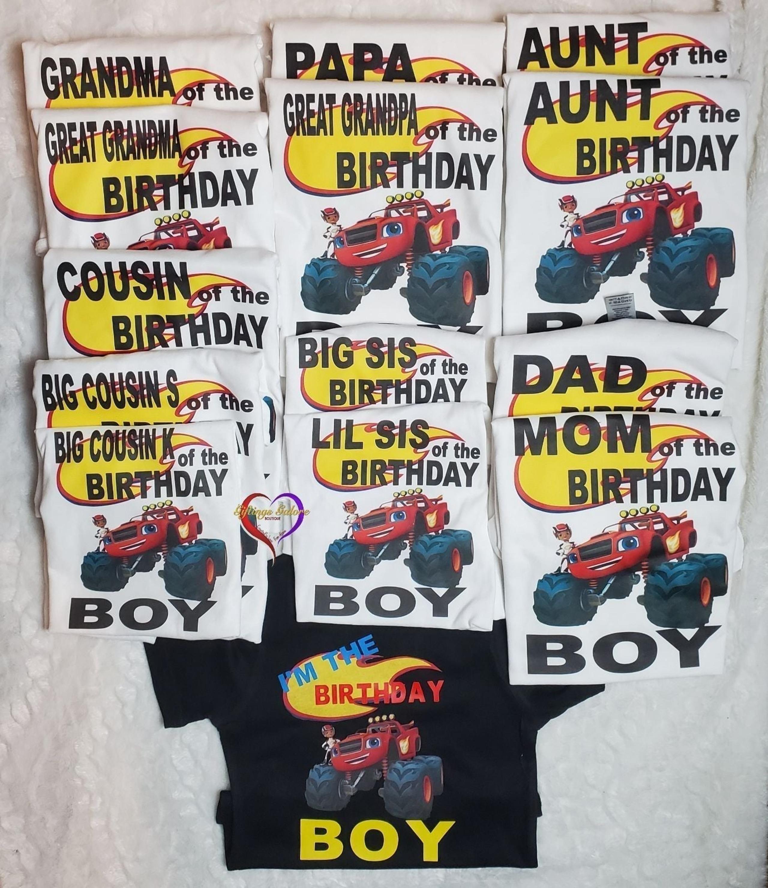 Blaze monster machine birthday shirt