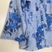 Ali Miles Lagenlook Top Floral Chambray Sequins Roll Up Tab Sleeves Petite Large