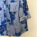 Ali Miles Lagenlook Top Floral Chambray Sequins Roll Up Tab Sleeves Petite Large