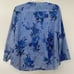 Ali Miles Lagenlook Top Floral Chambray Sequins Roll Up Tab Sleeves Petite Large