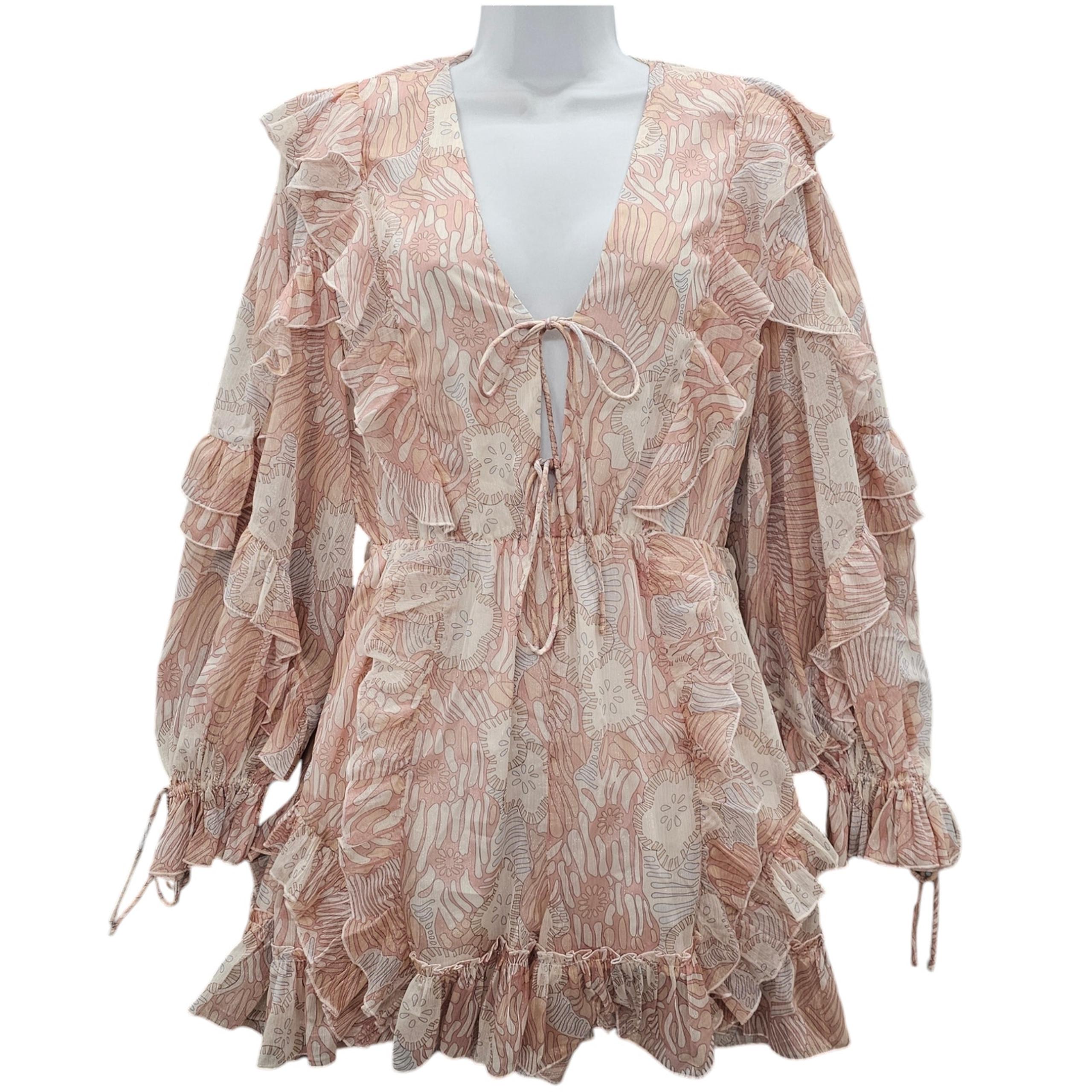 NWT Ted Baker Romper Womens Size 6 Ted Baker Size 2 Irvete Printed Ruffled Boho
