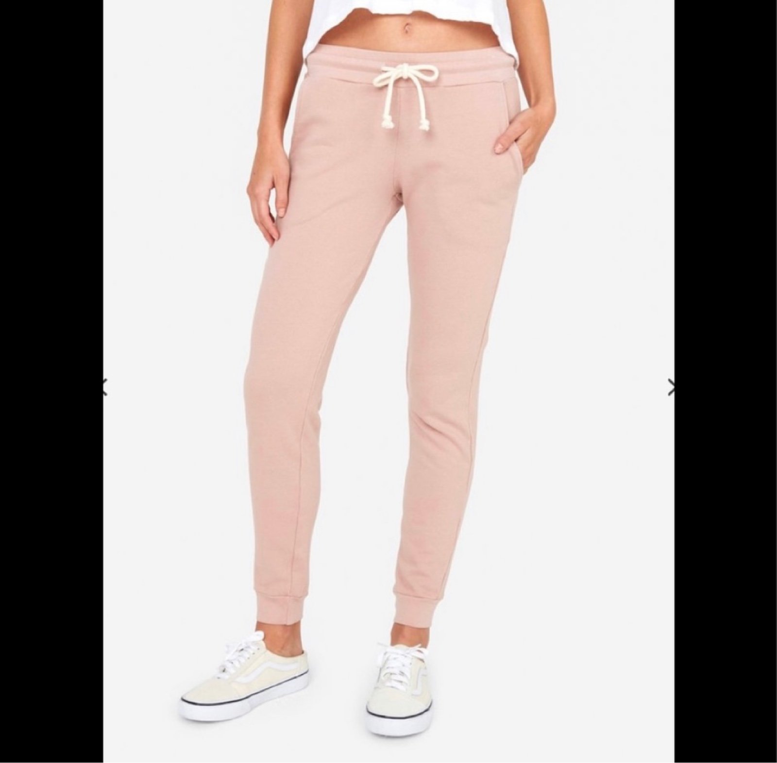 NWT Mate The Label Organic Terry Cotton Jogger Sweatpants XS Pink