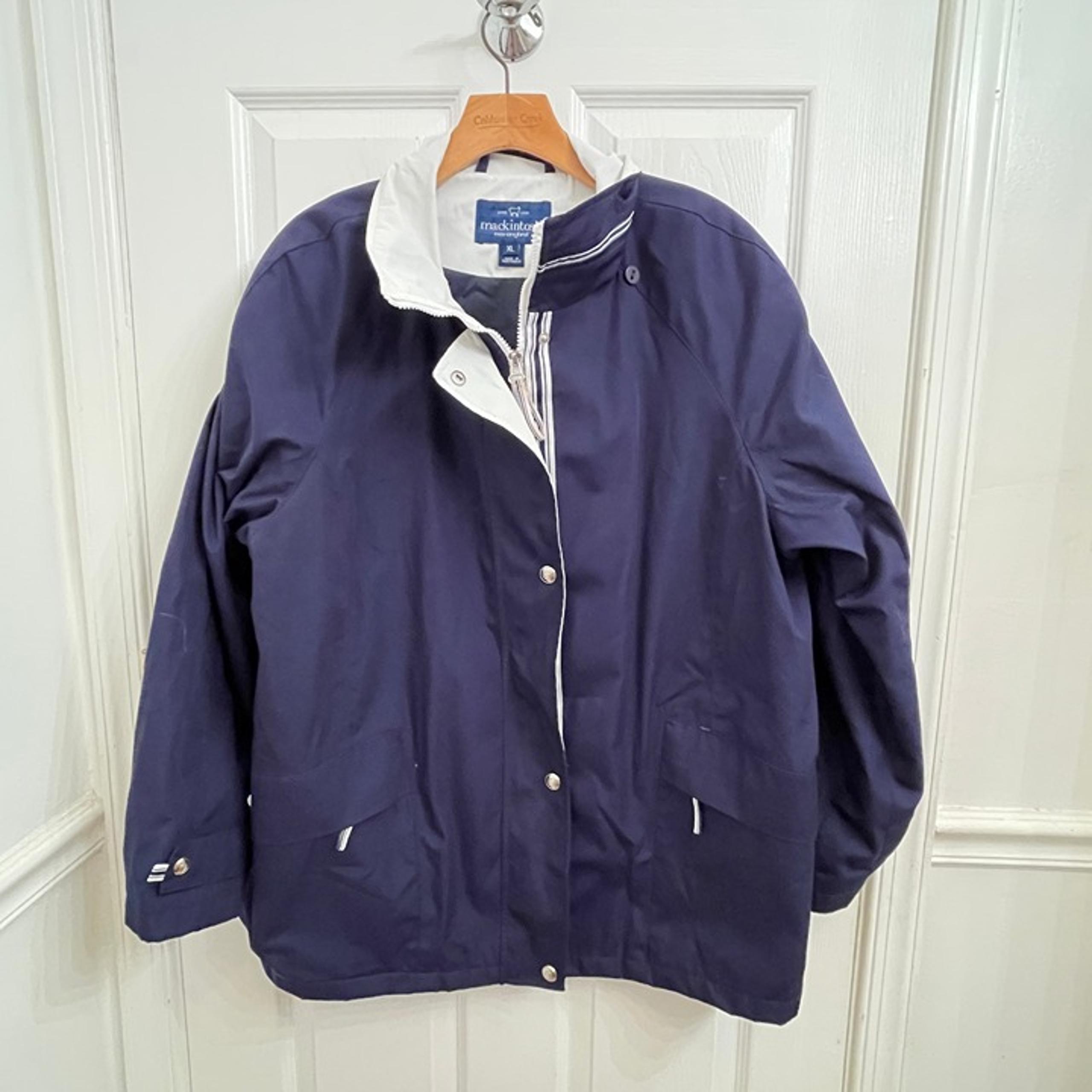 Mackintosh New England Navy Blue Rain Jacket Coat size XL