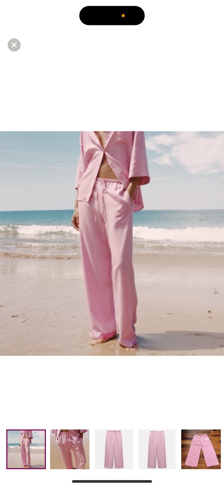 ZARA WIDE LEG pajama pink medium