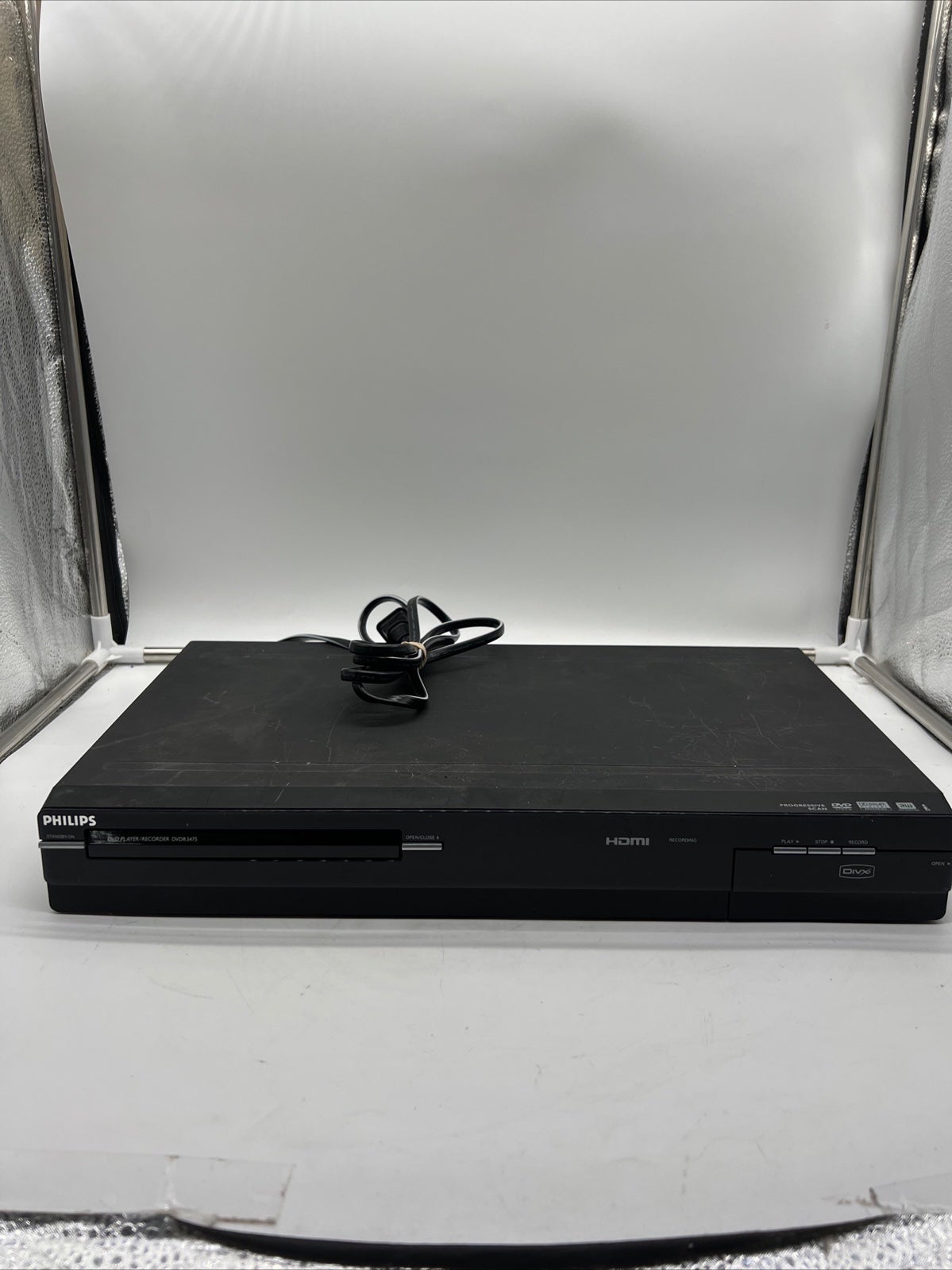 Philips DVDR3475 DVD Player and Recorder 1080p Tested HDMI Included No Remote Philips DVDR3475 DVD Player and Recorder 1080p Tested HDMI Included No Remote