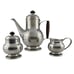 Oneida Tea Set 9.5 Tall Teapot Sugar w/Lid & Creamer 18/8 Stainless Japan READ