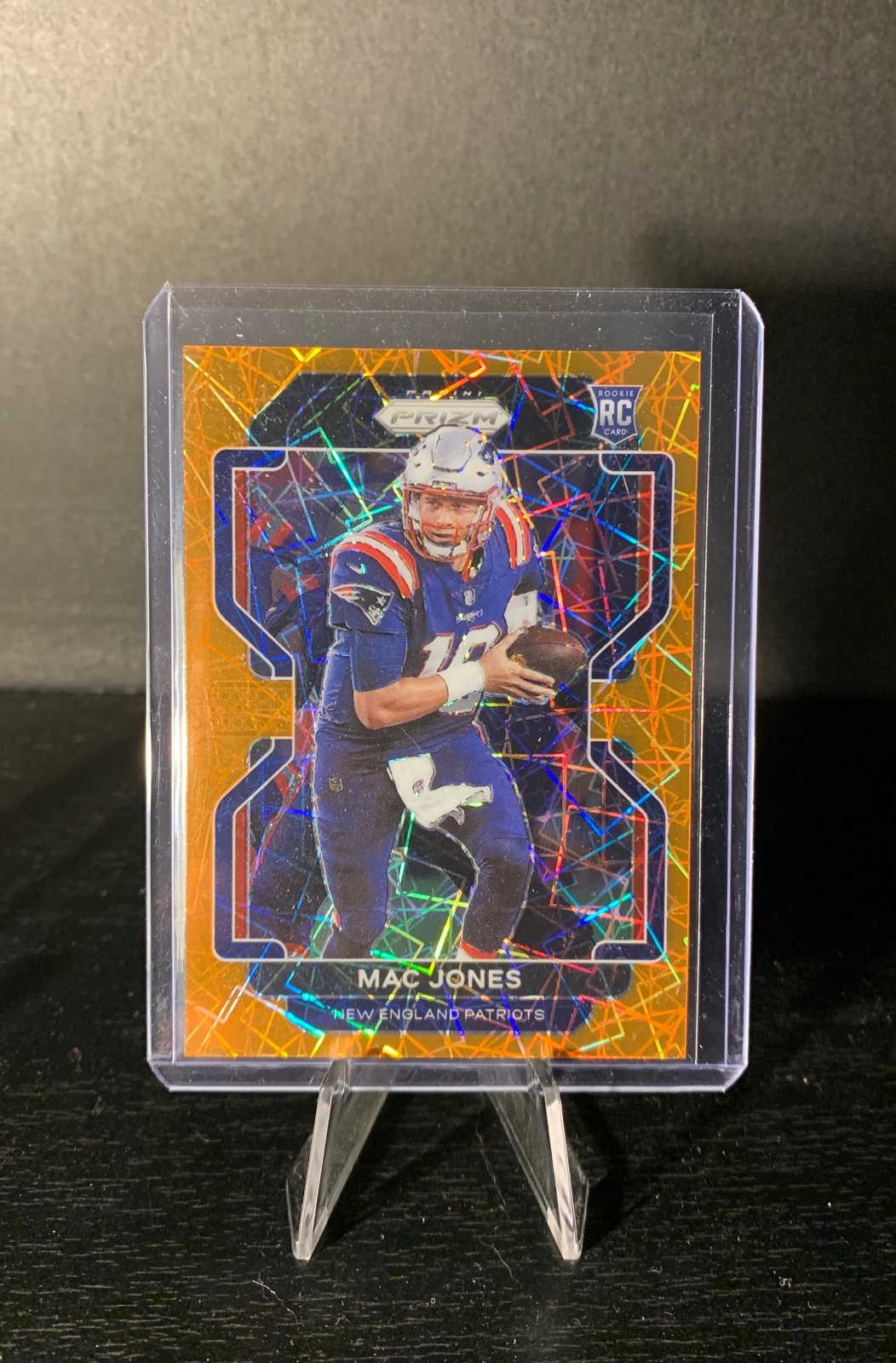 Mac jones orange laser prizm rookie card