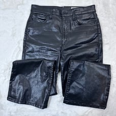 Rag And Bone Casey High Rise Ankle Flare Coated Black Size 28