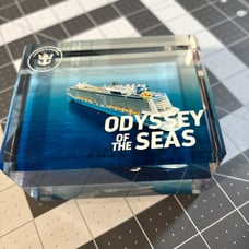 ROYAL CARIBBEAN Cruise Crystal Block 3-D of ODYSSEY of the Seas Cruise Ship