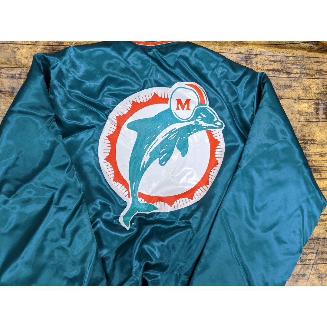 Vintage Miami Dolphins NFL Chalk Line Jacket Sz L