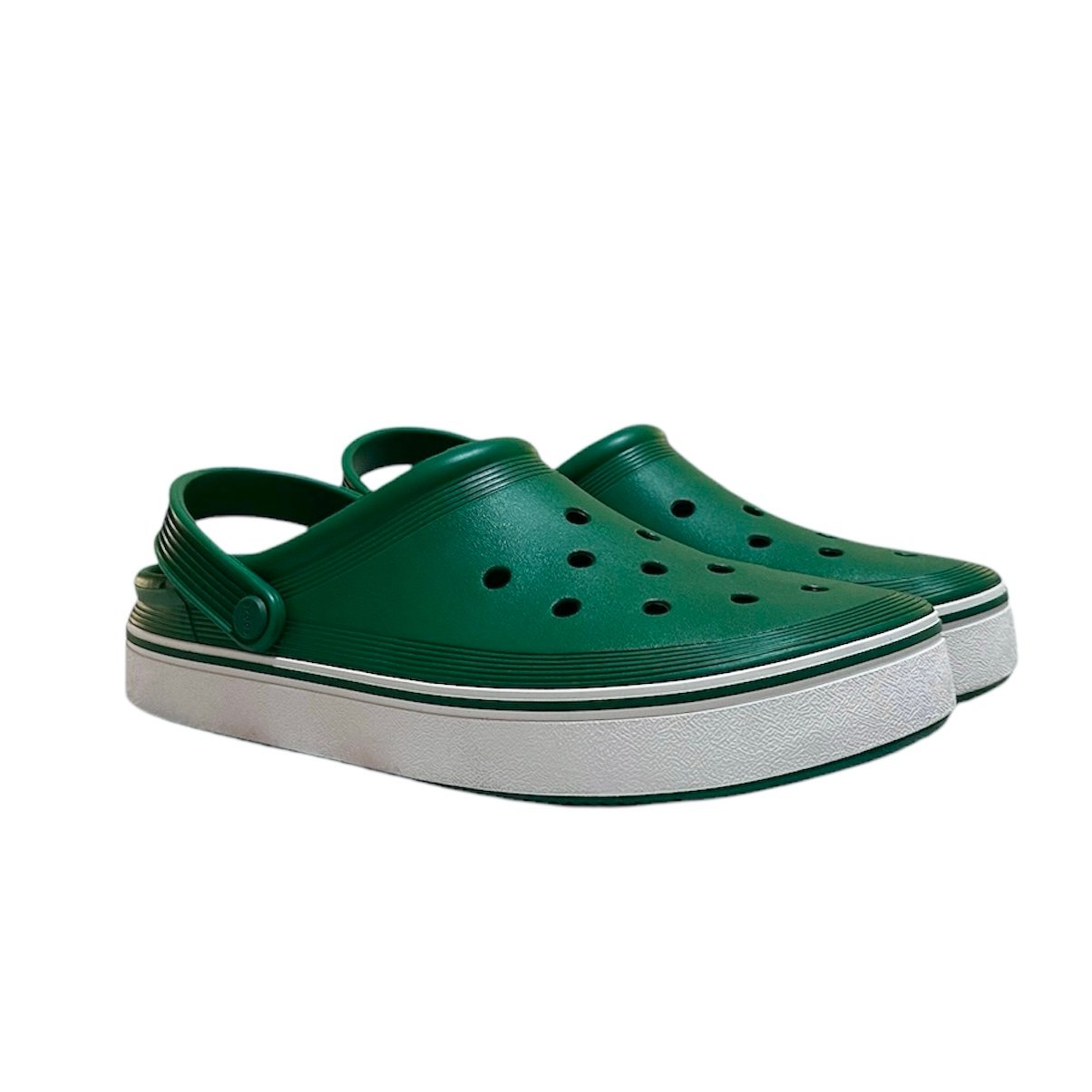 Crocs Unisex Platform Off Court Clog Comfort Sandals Strap Classic Green M10/W12