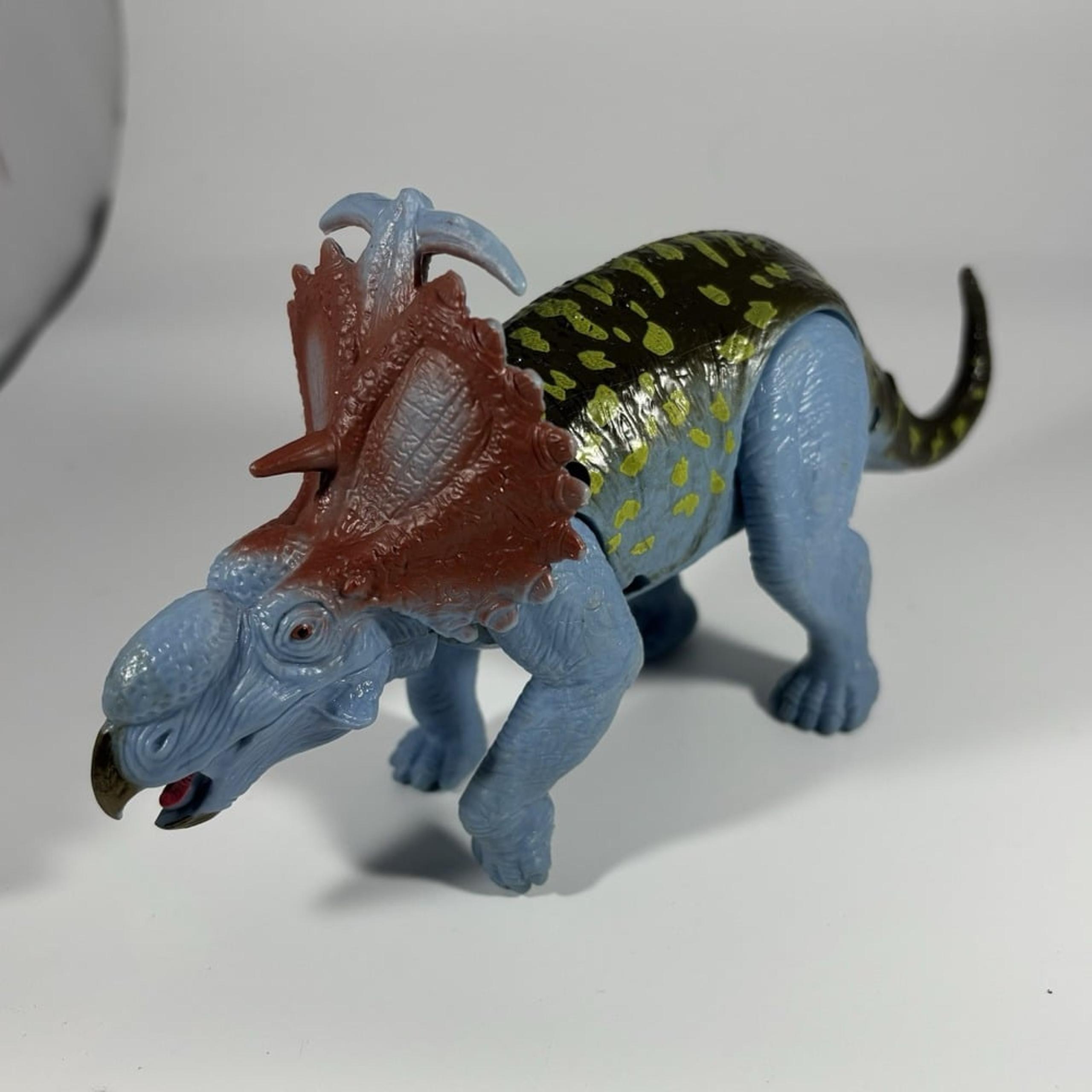 Pachyrhinosaurus - Kid Galaxy - Poseable Dino Dinosaur Blue/Yellow Toy Figure