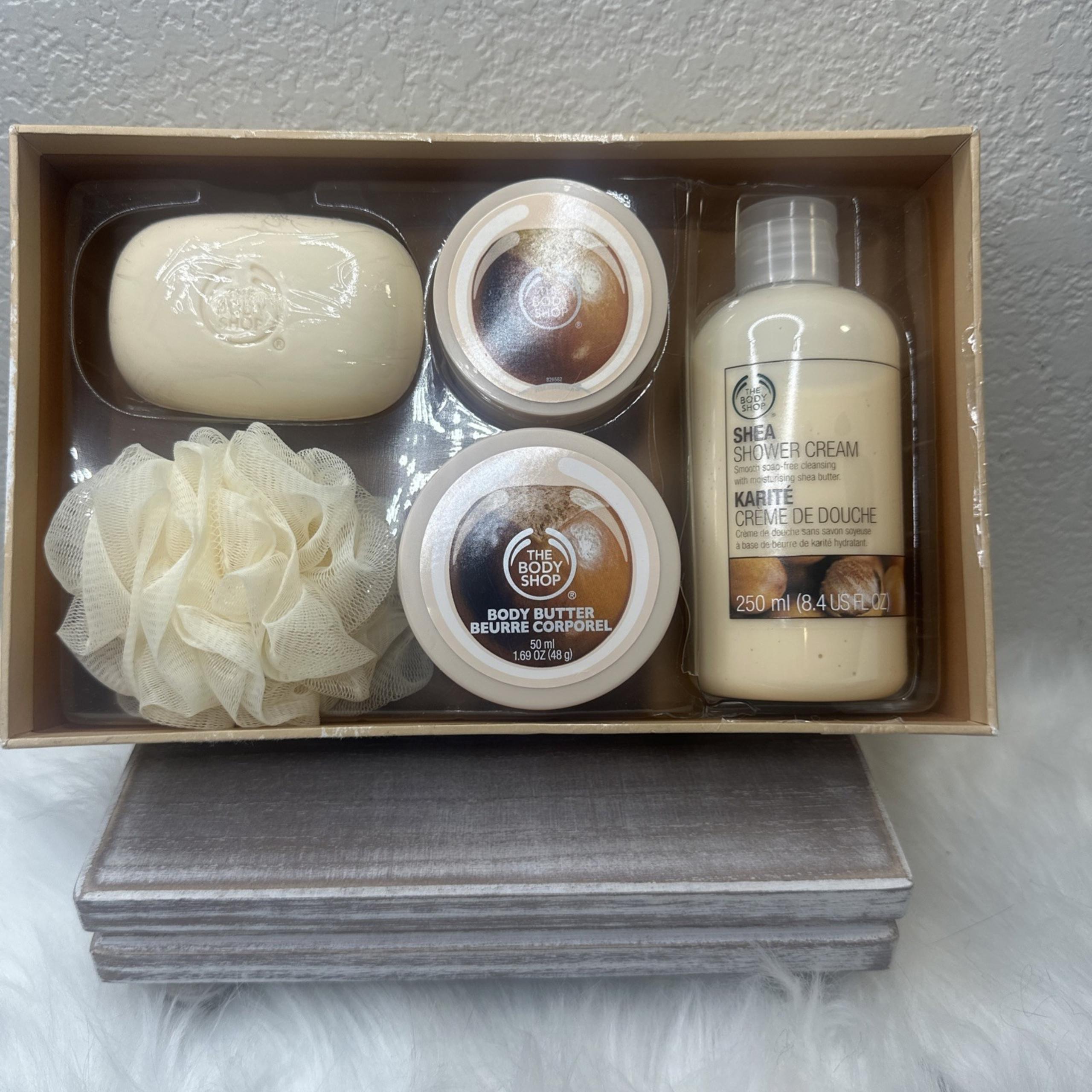 The Body Shop SHEA SHOWER CREAM,  BODY BUTTER,  SCRUB, SOAP Set NEW FAST SHIP
