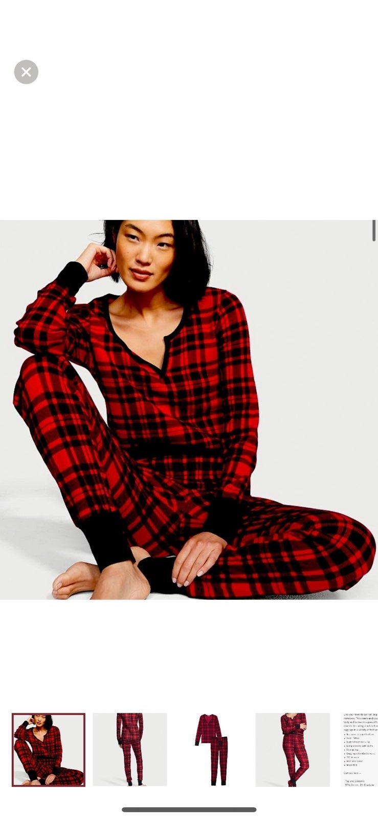 5 pc Victoria's Secret Thermal Long Pajama Set
