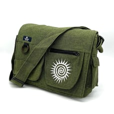 Swirl Embroidered Messenger Laptop Bag