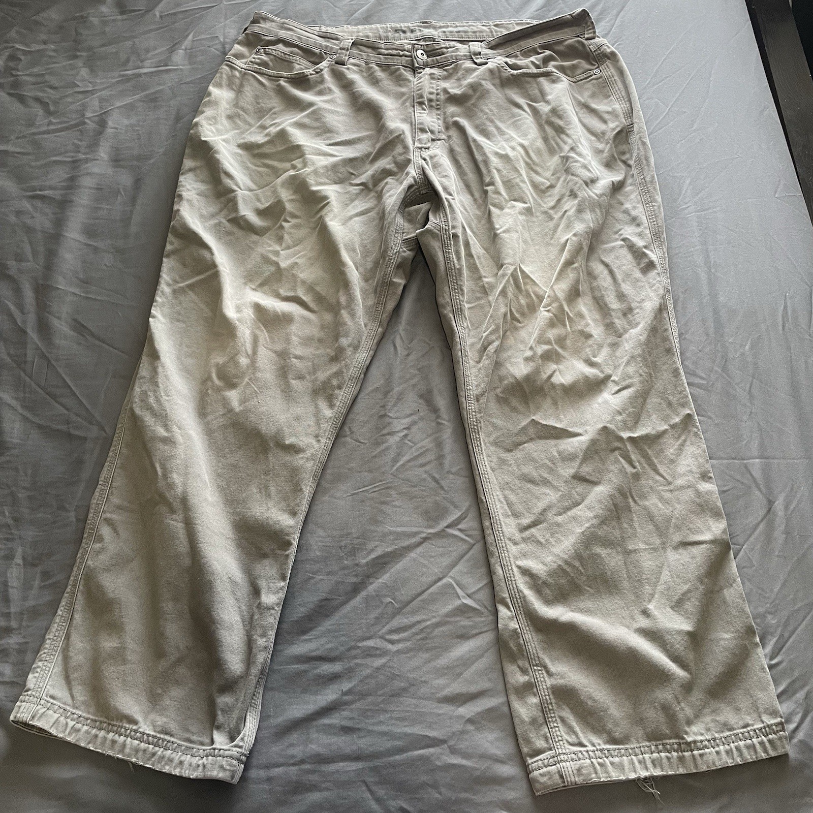 Duluth Trading Flex Fire Hose Pants Men's Size 38x30 (5 Pocket Design) Grey