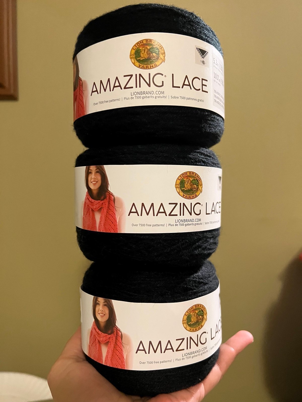 Lion Brand Yarns Amazing® Lace Yarn Broomstick Discontinued lot of 8 skeins