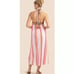 New Trina Turk Striped Plunge Halter Cover-up Dress Lg Beach Resortwear Travel