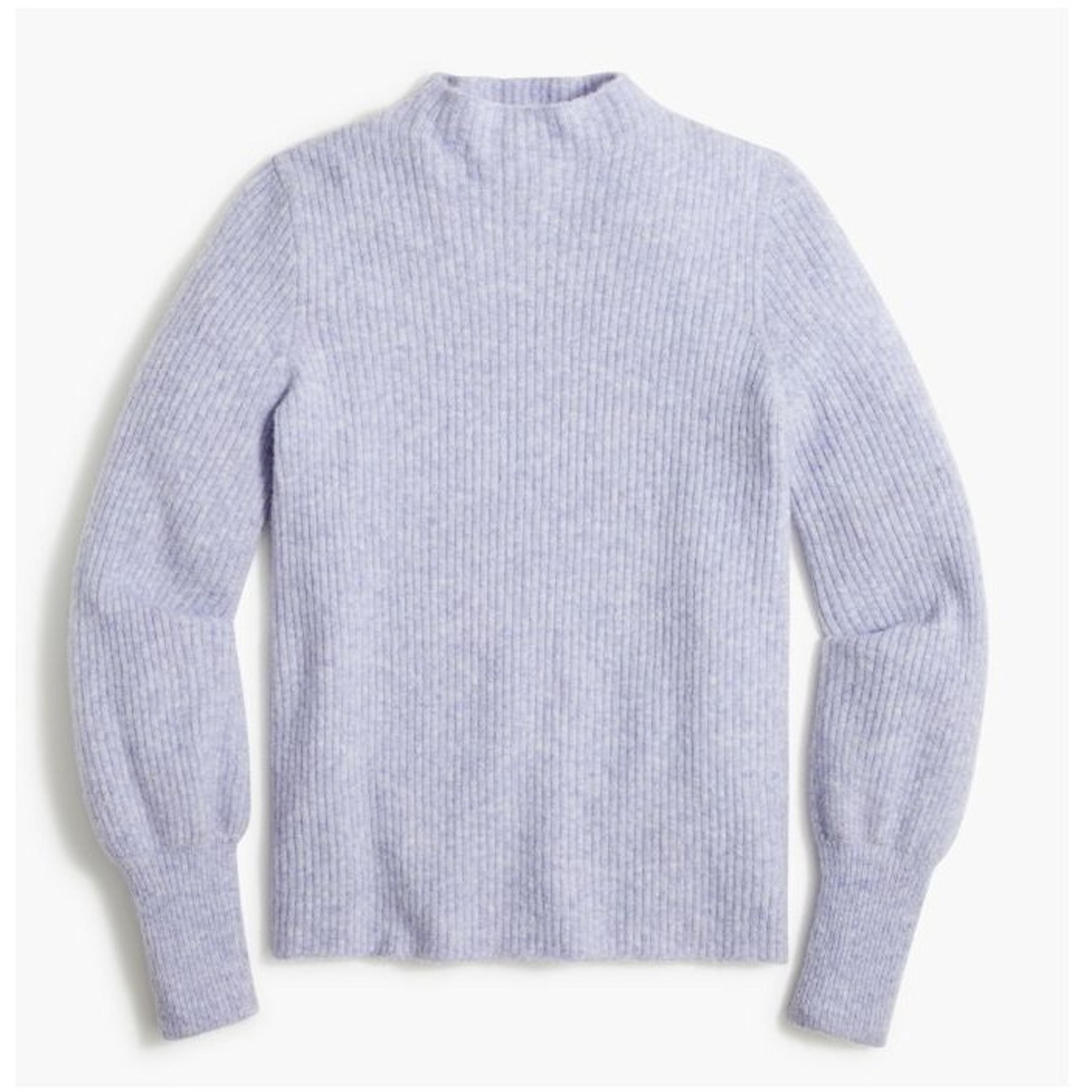 J. Crew  Re-Imagined  Lavender  Ribbed Knit  Mock-collar  Sweater  Women’s  Size