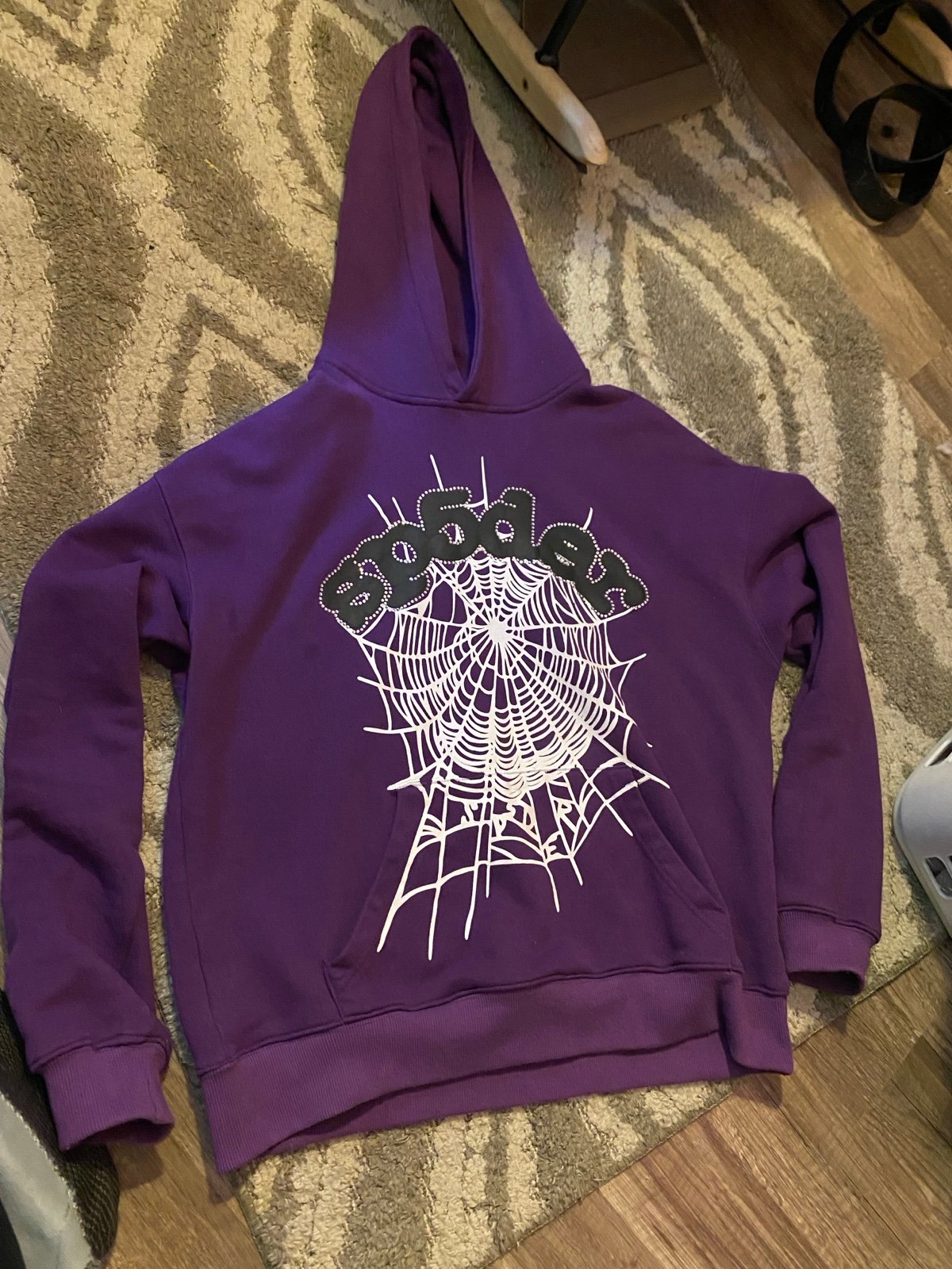 Sp5der Rhinestone hoodie