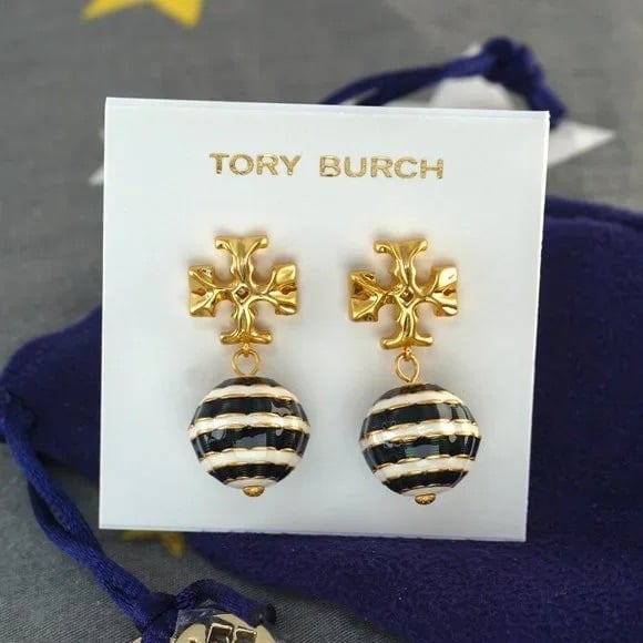 Tory Burch Roxanne Small Drop Earrings in Yellow Multi (Brand New with Dust Bag)