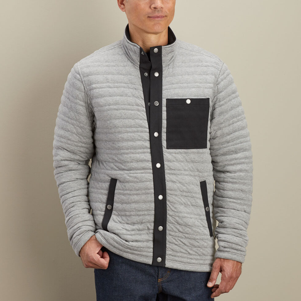 Duluth Trading Co Flintlock Full Snap Mock Neck Quilted Jacket Sweater Mens XL