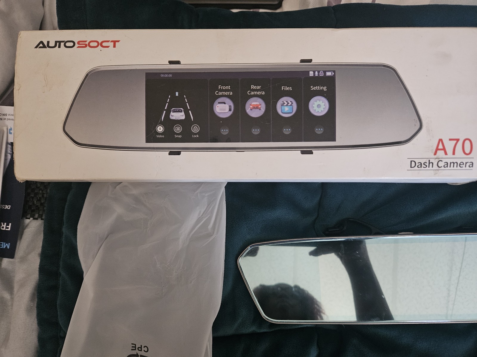 Dash camera rear view mirror