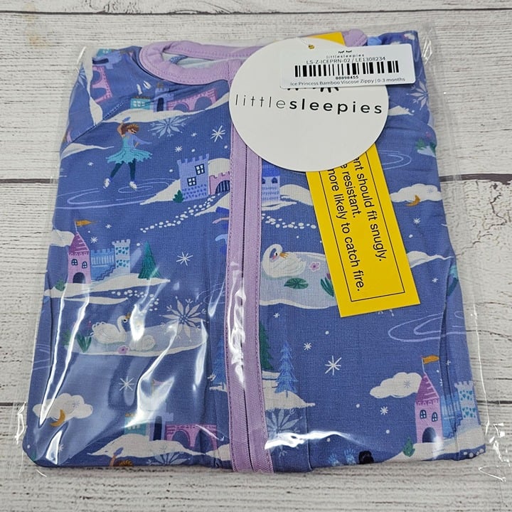 NIB Little Sleepies Ice Princess Zippy Size 0-3 months