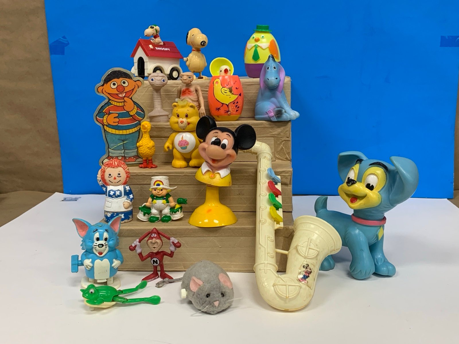 Vintage 1960's 70's 80's Mixed Toy Lot Disney E.T. Muppets Snoopy Easter & More