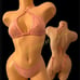 Exotic Dancewear- Peek-a-boo pink