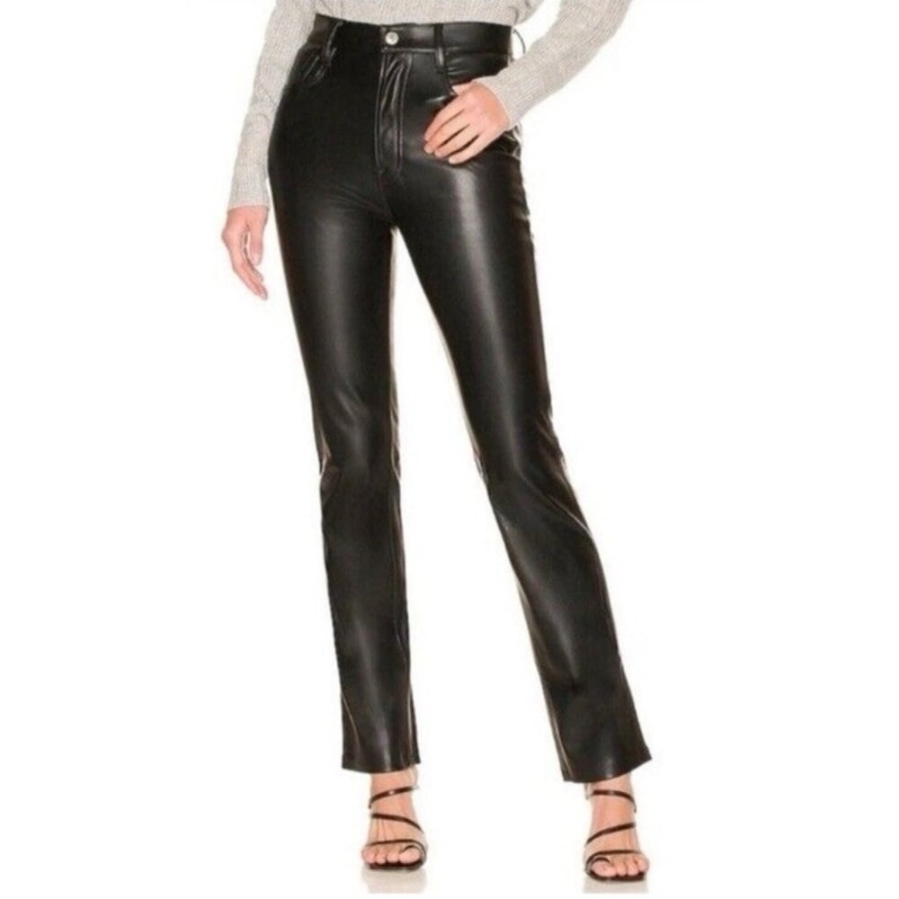 7 for all Mankind Faux Leather Pants Black XS