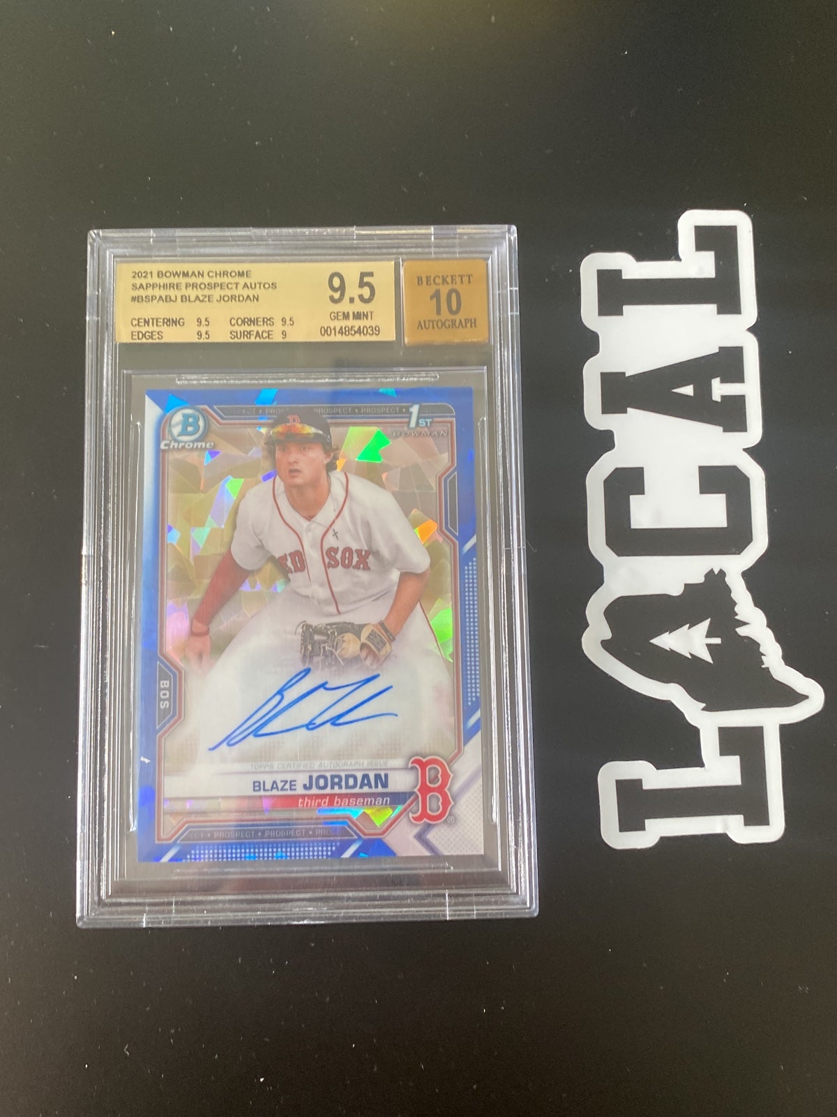 Blaze Jordan Bowman Chrome Sapphire blue auto bgs 9.5 gem mint