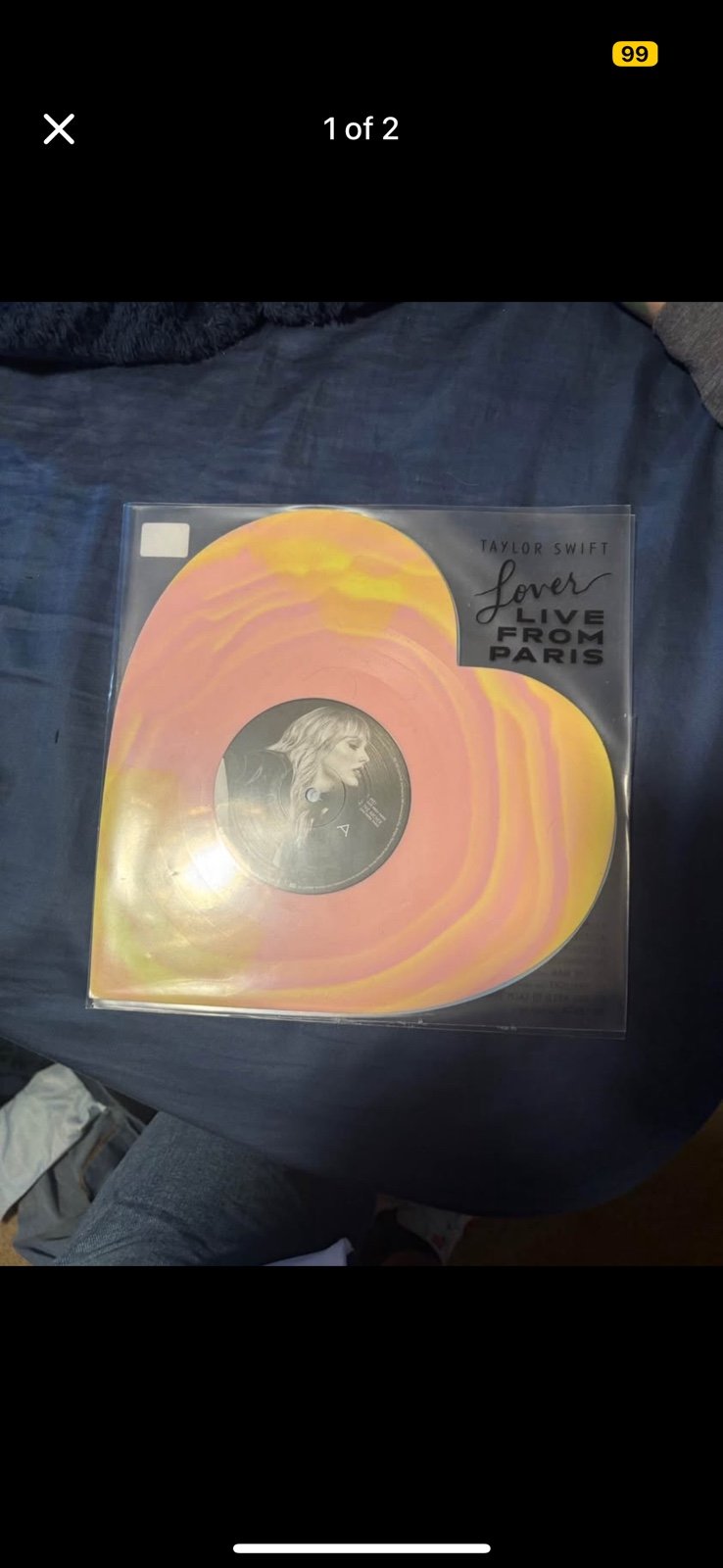 Taylor Swift Lover (Live From Paris) Heart Shaped Vinyl