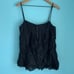 Juicy Couture Linen Strappy Buttoned Lace Trim Pleated Cami Top 12 Jessica Alba