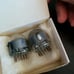 Pair Rare Nixie Tube End view circular Burroughs B50x4