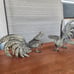 Rare Vintage Brass Chickens