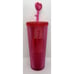 Starbucks Disneyland Red Pink Studded Heart Valentine's Day Cup Tumbler 24 oz