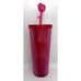 Starbucks Disneyland Red Pink Studded Heart Valentine's Day Cup Tumbler 24 oz