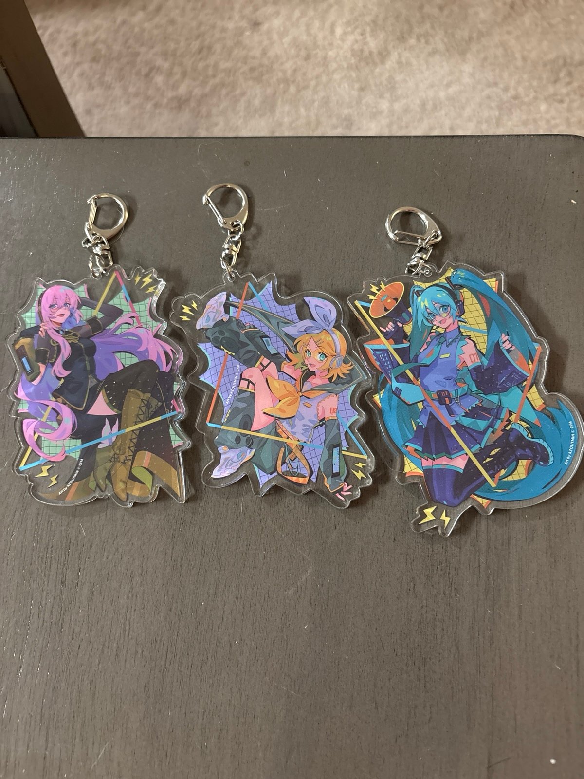 Miku Expo USA 2024 Miku Rin Luka Keychains