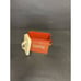 VTG RECTANGULAR CANISTERS SET SUGAR COFFEE TEA RED/CREAM 3 PEICES