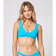 L*Space One Wave Bikini Top in Aurora Electric Blue Reversible Size Small NWT