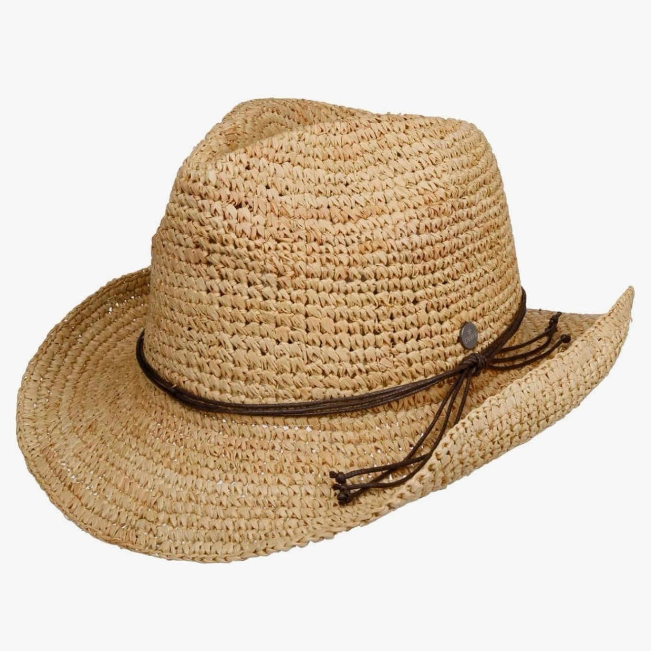 Women’s Crochet Raffia Western Hat