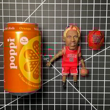 Custom NBA Big Head Dennis Rodman Mini Action Figure + 2 Hair Pieces