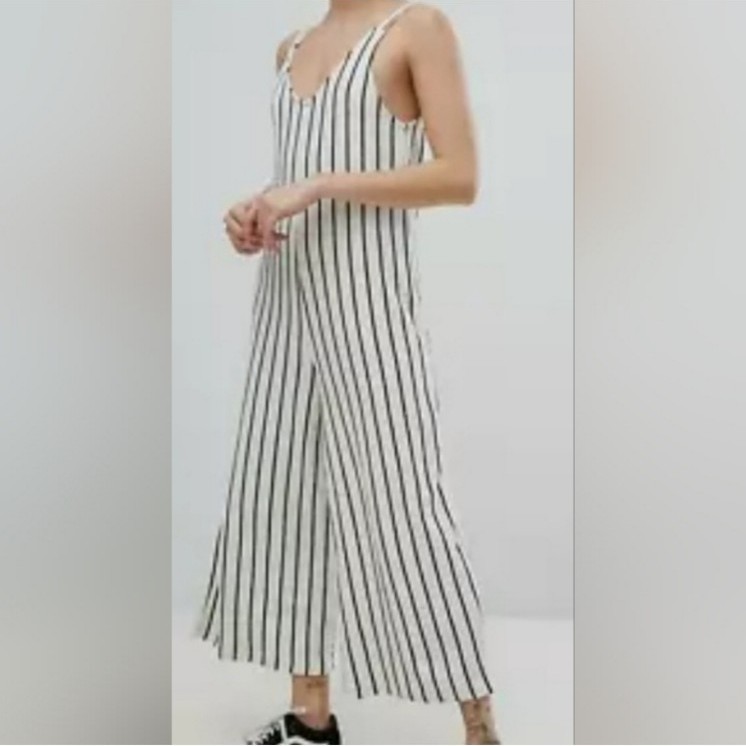 Pull and bear striped jumpsuit on sale
