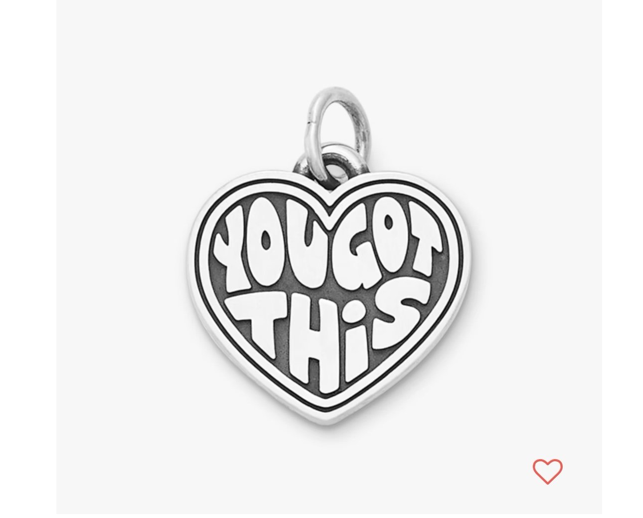 james avery silver You Got This Heart Charm