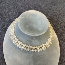 Vintage West Germany 2 strand layered Crystal bead necklace