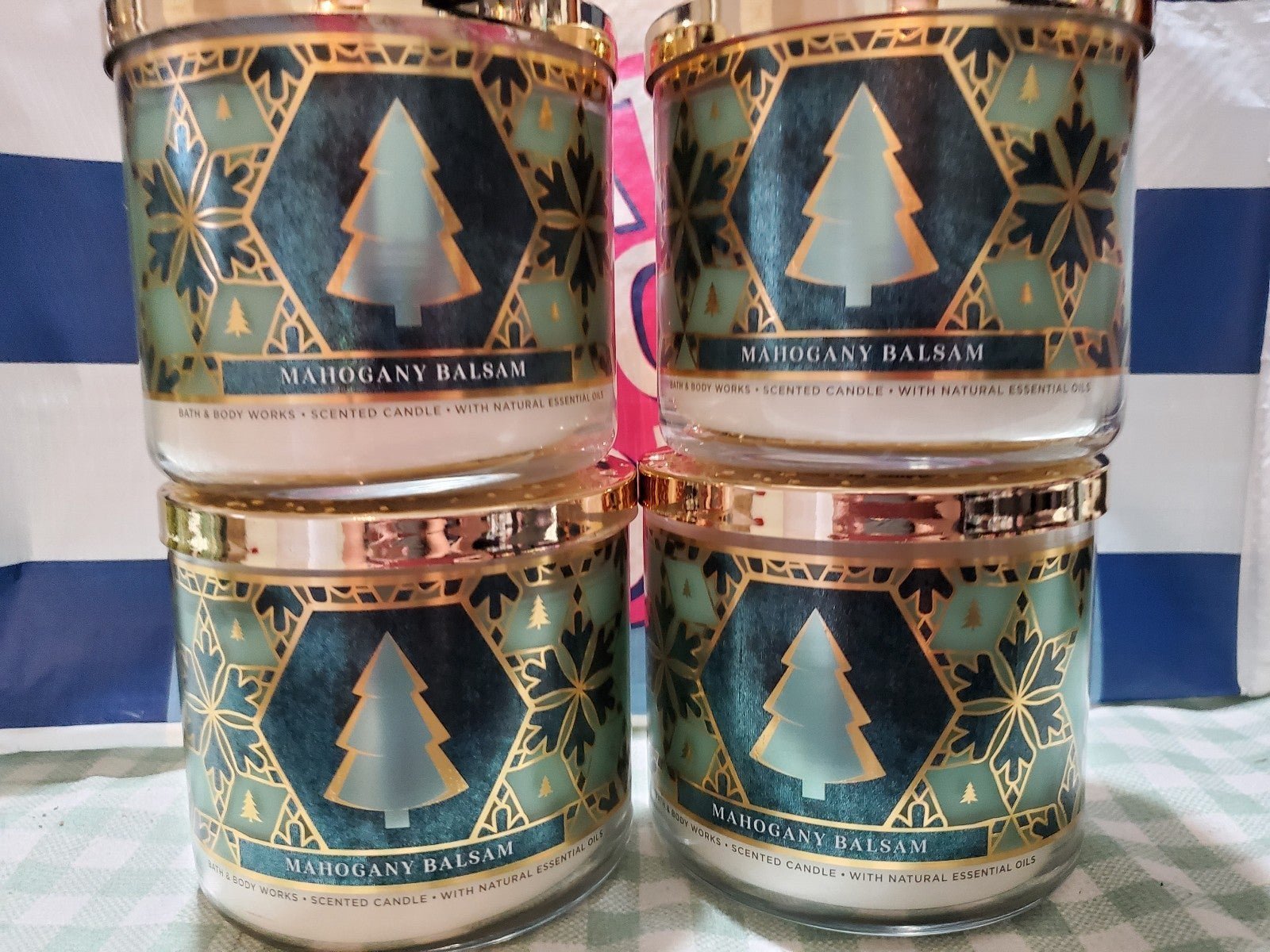 Bath and Body Works Magohany Balsam Candle Bundle