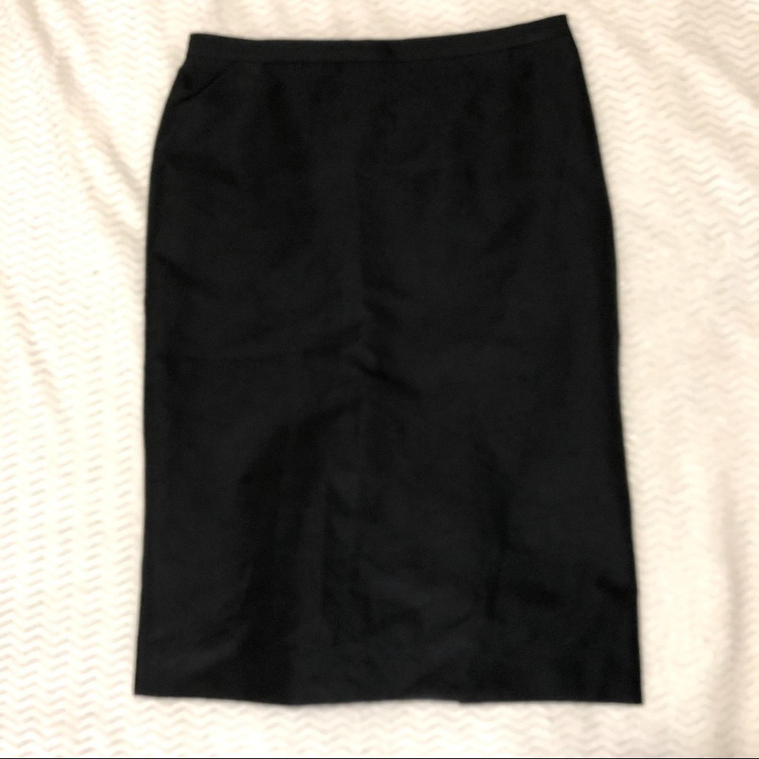 Moschino Cheap & Chic Black Pencil Skirt Career Womens 8 Dark Academia Classic