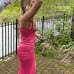 Hot pink prom dress